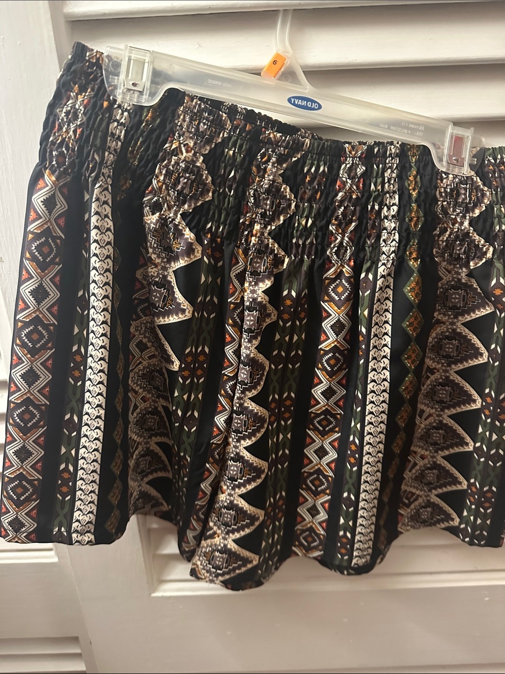 Old Navy Black Tribal Print High Waist Shorts